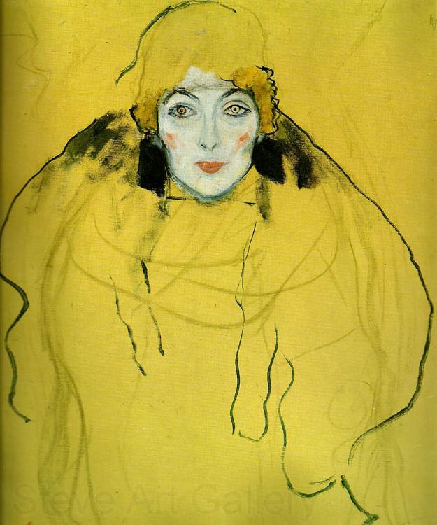 Gustav Klimt en face - portratt av kvinna,